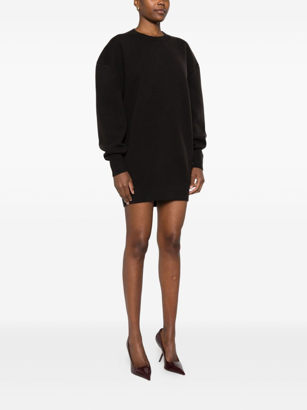 round-neck mini dress - 3