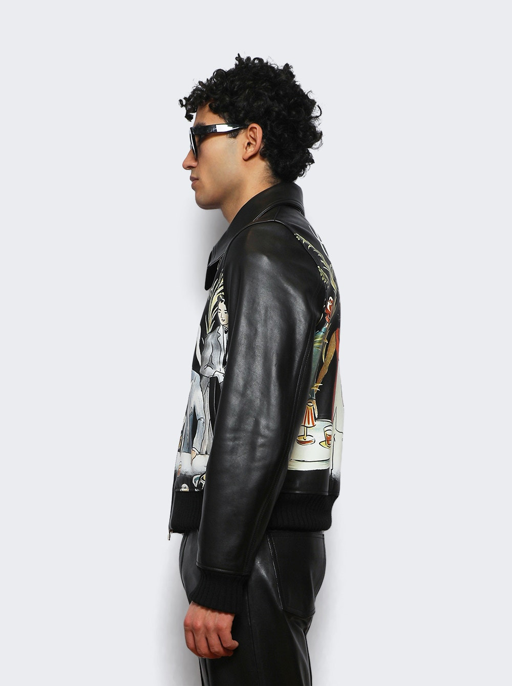 Bar Scene Leather Blouson Black - 3