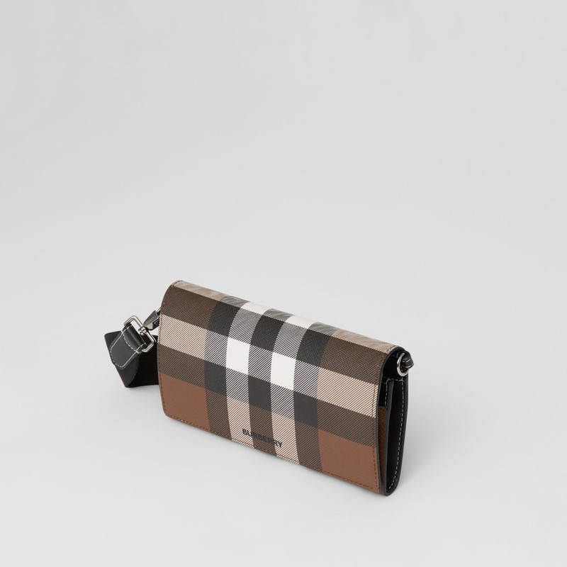 Check E-canvas Wallet with Detachable Strap 4