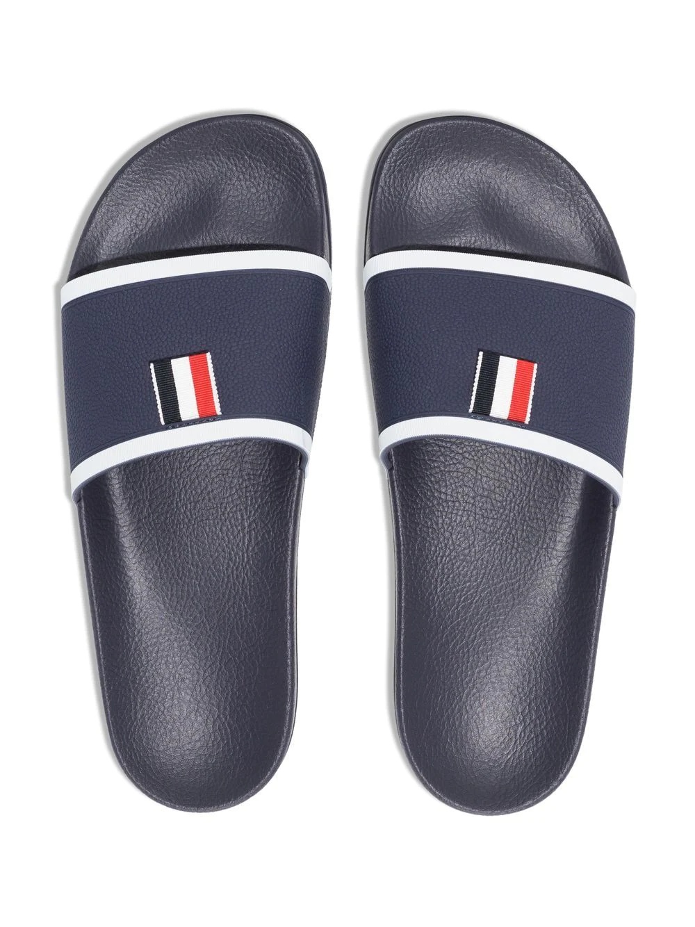 grosgrain-trim terrycloth slides - 4