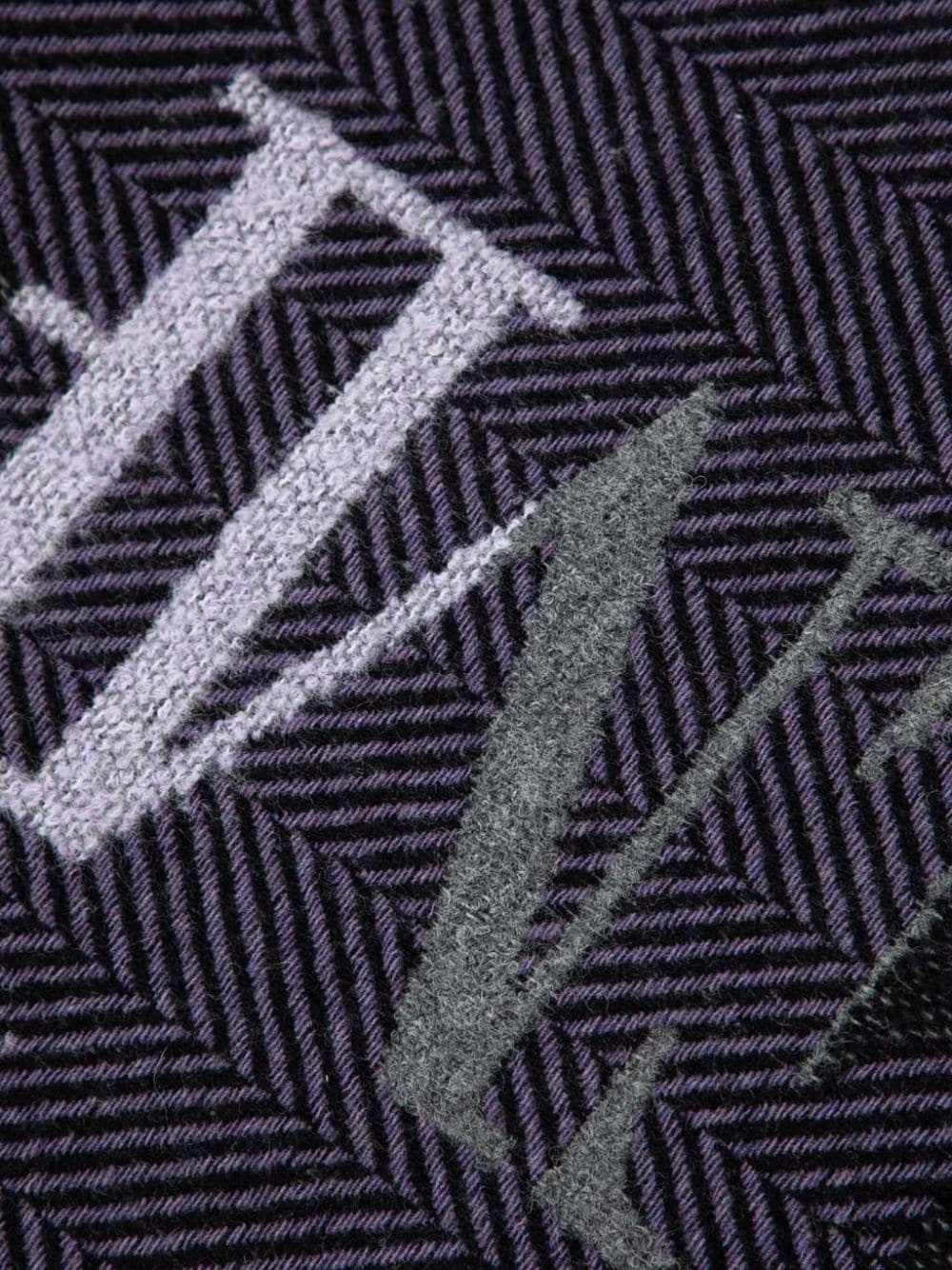 logo-intarsia scarf - 3