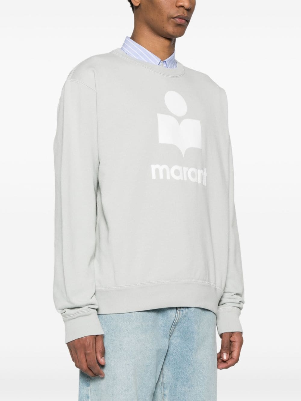Mike flocked-logo sweatshirt - 3