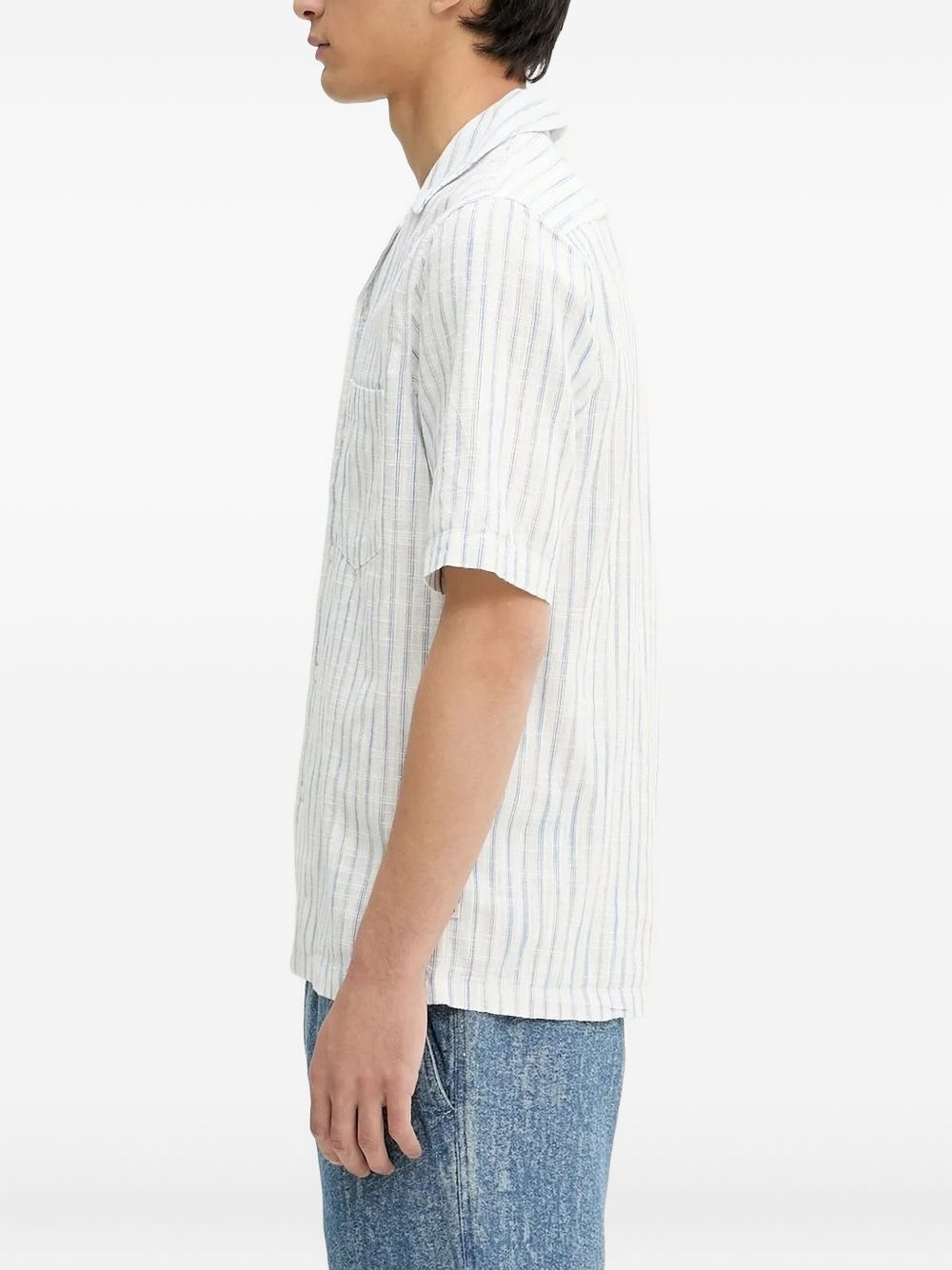 Saoscar Ap striped short-sleeve shirt - 4