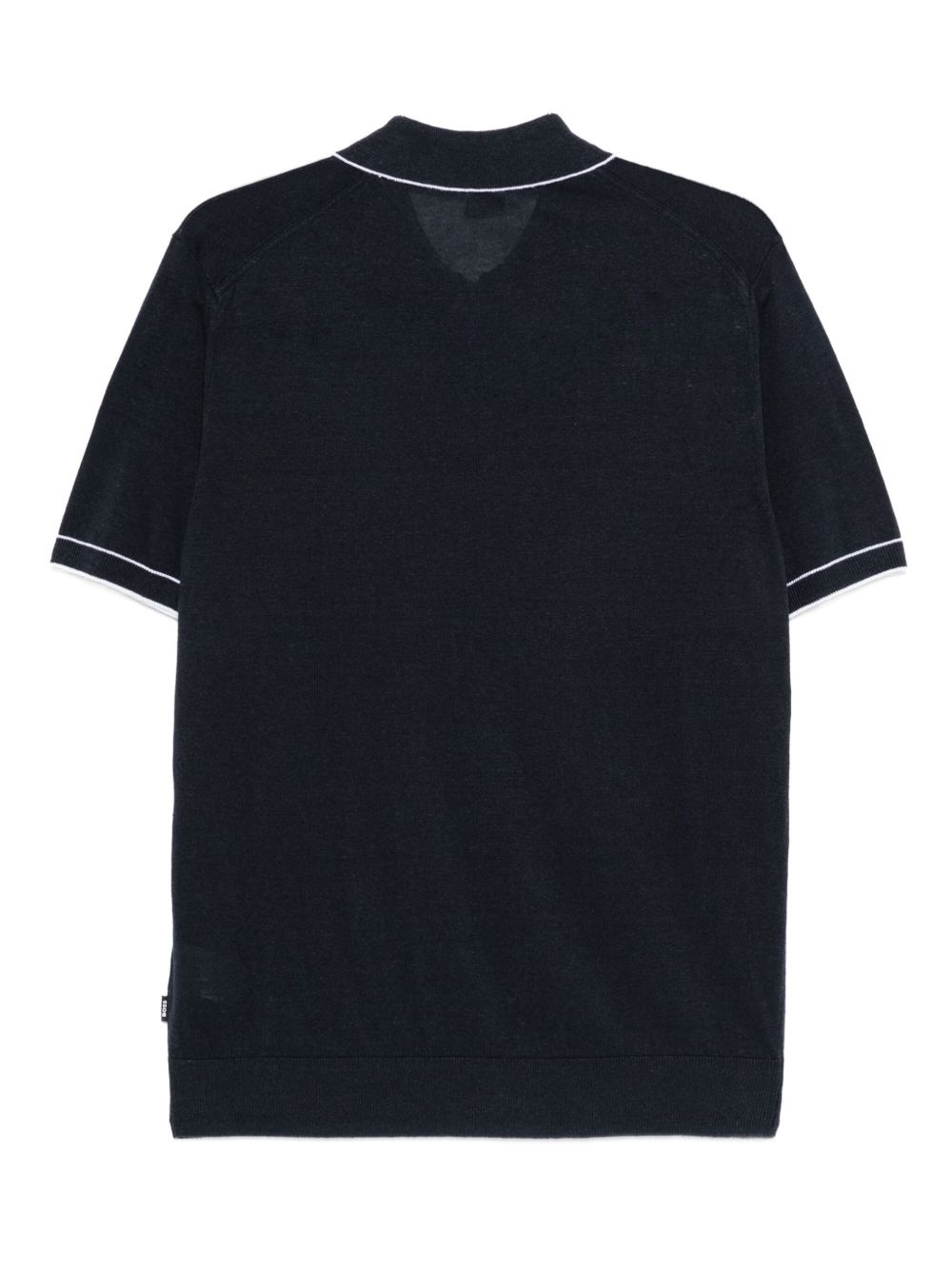 half-zip linen polo shirt - 2