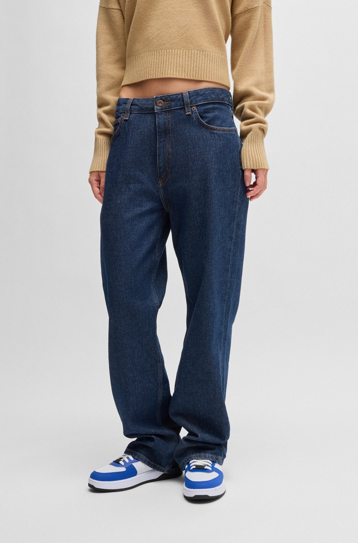 BLUE SALT-AND-PEPPER JEANS IN COMFORT-STRETCH DENIM - 2