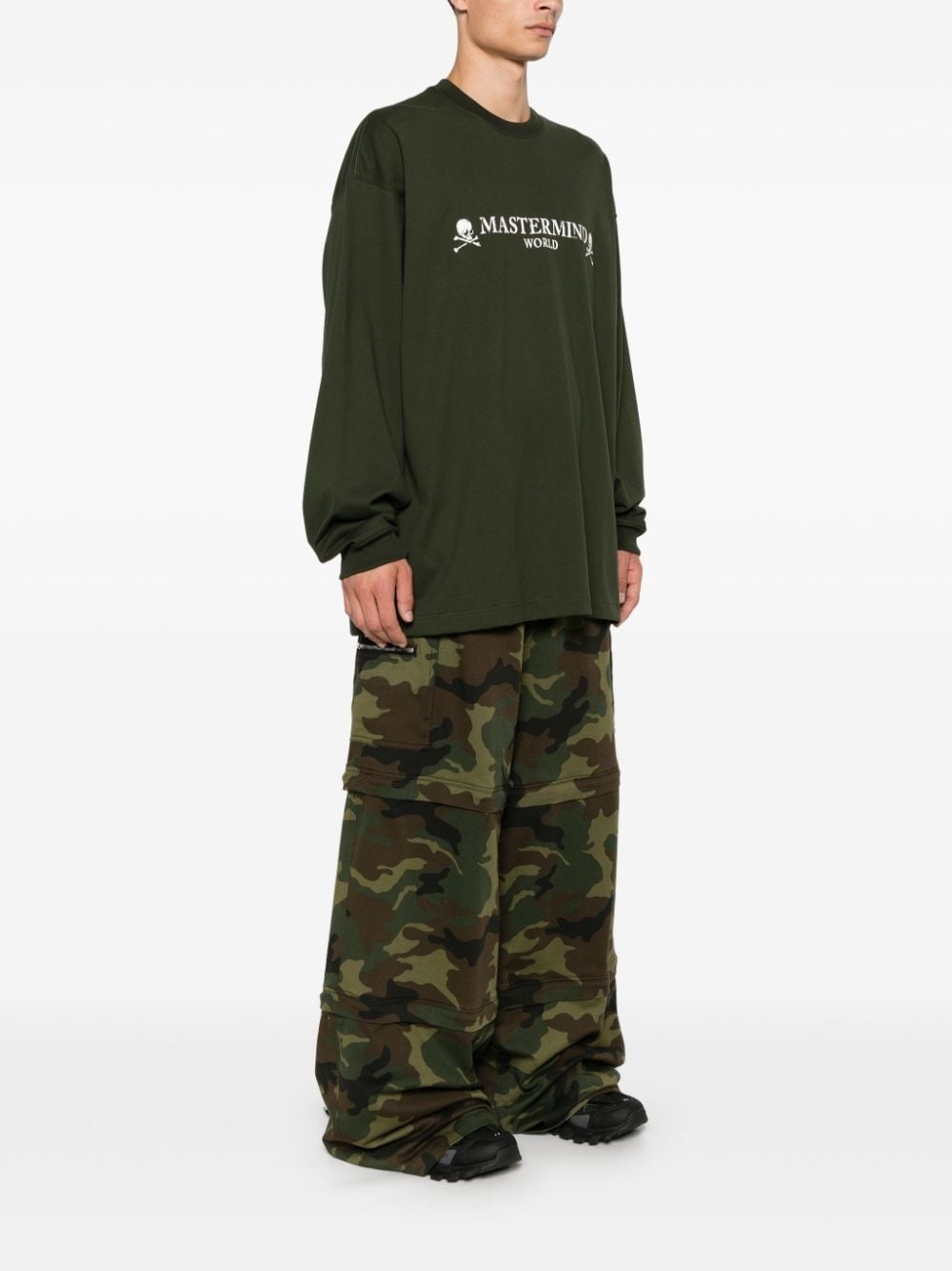 logo-print long-sleeve T-shirt - 3