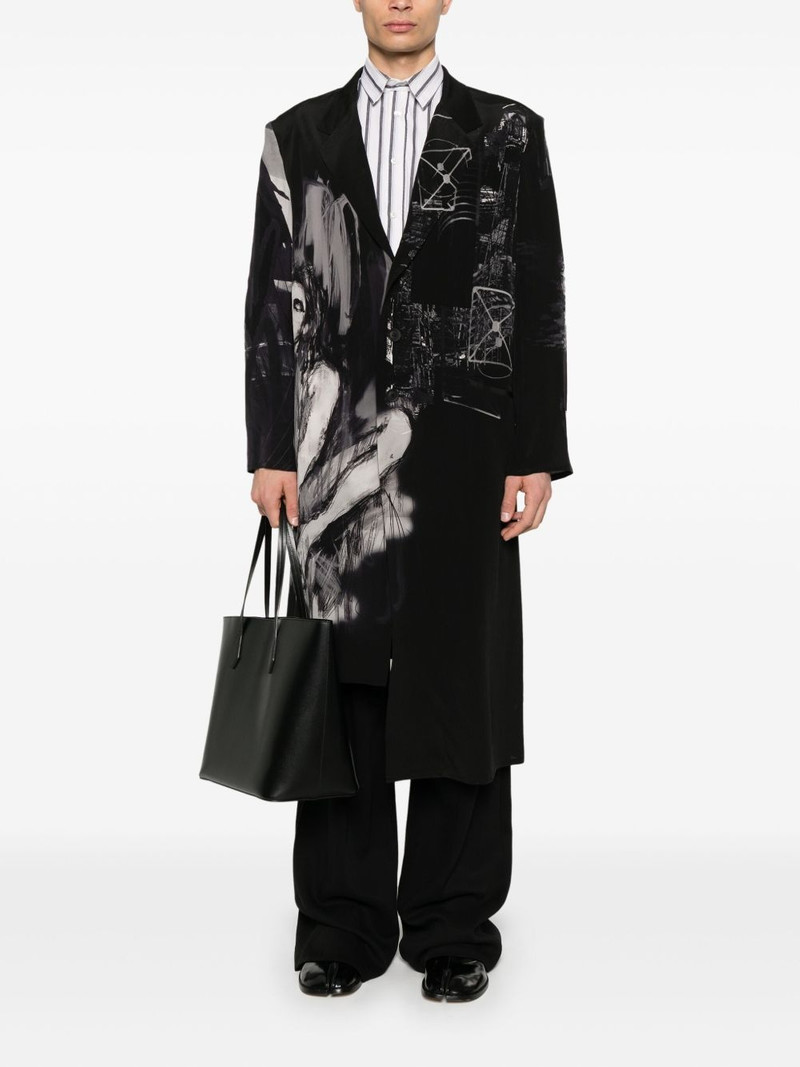 Yohji Yamamoto printed coat outlook
