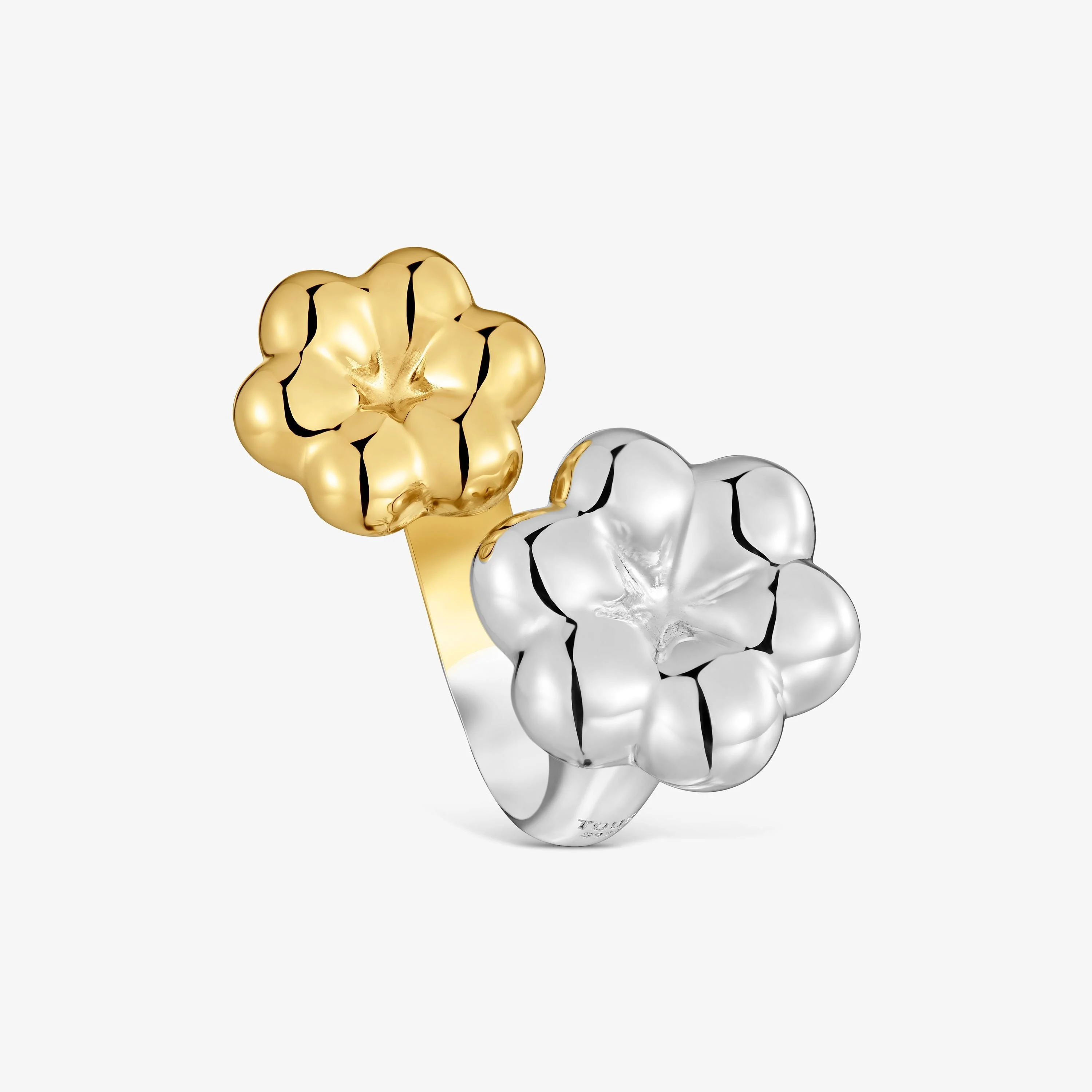 Two-tone double-flower Open ring TOUS Bold Motif - 1