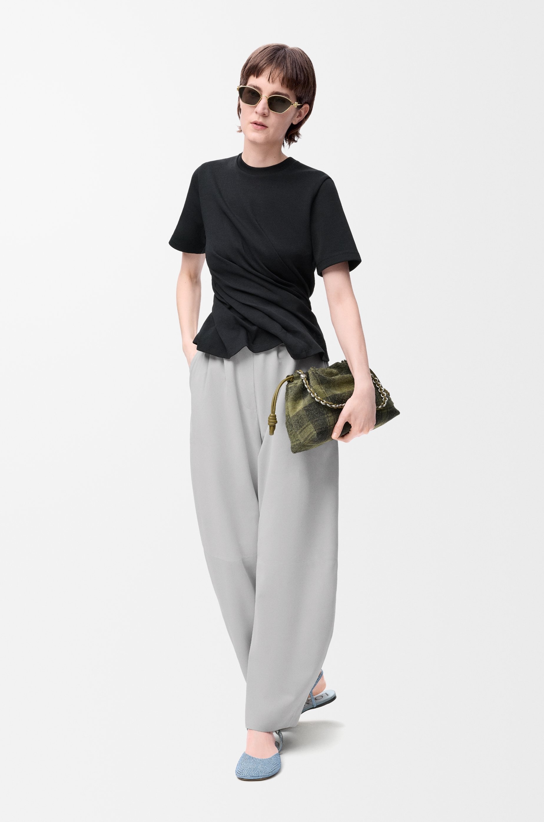 Barrel trousers in suede goatskin - 2