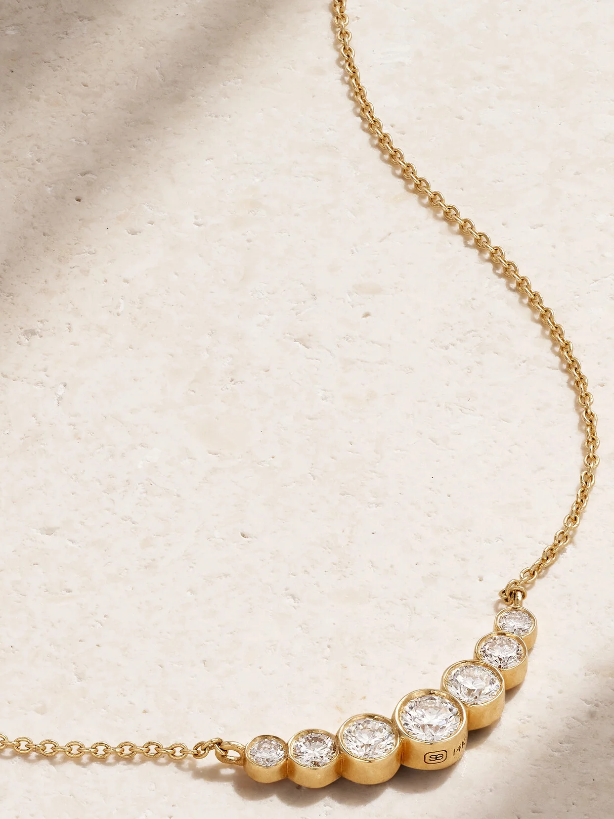 14-karat Gold Diamond Necklace - 1