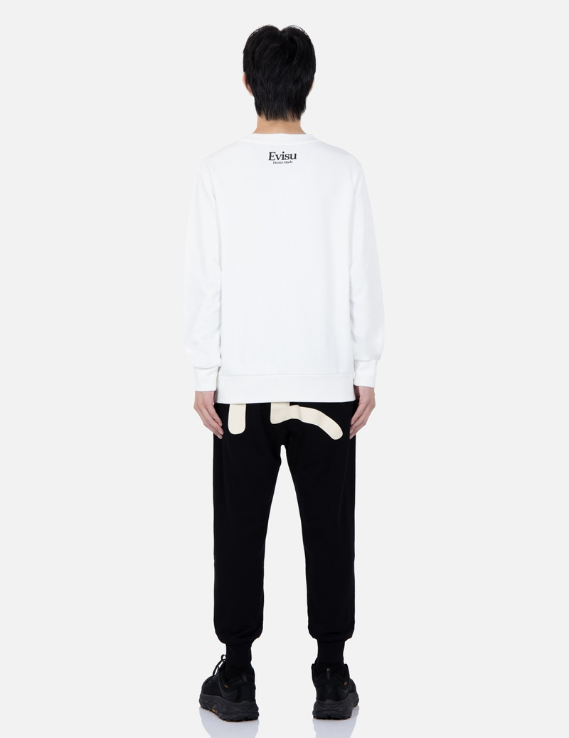 SEAGULL AND KAMON PRINT SWEATPANTS 5