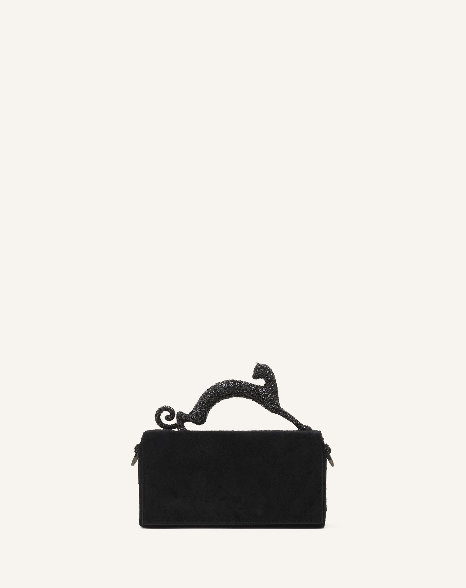 PENCIL CAT NANO LEATHER BAG WITH PONY EFFECT AND RHINESTONES - 3
