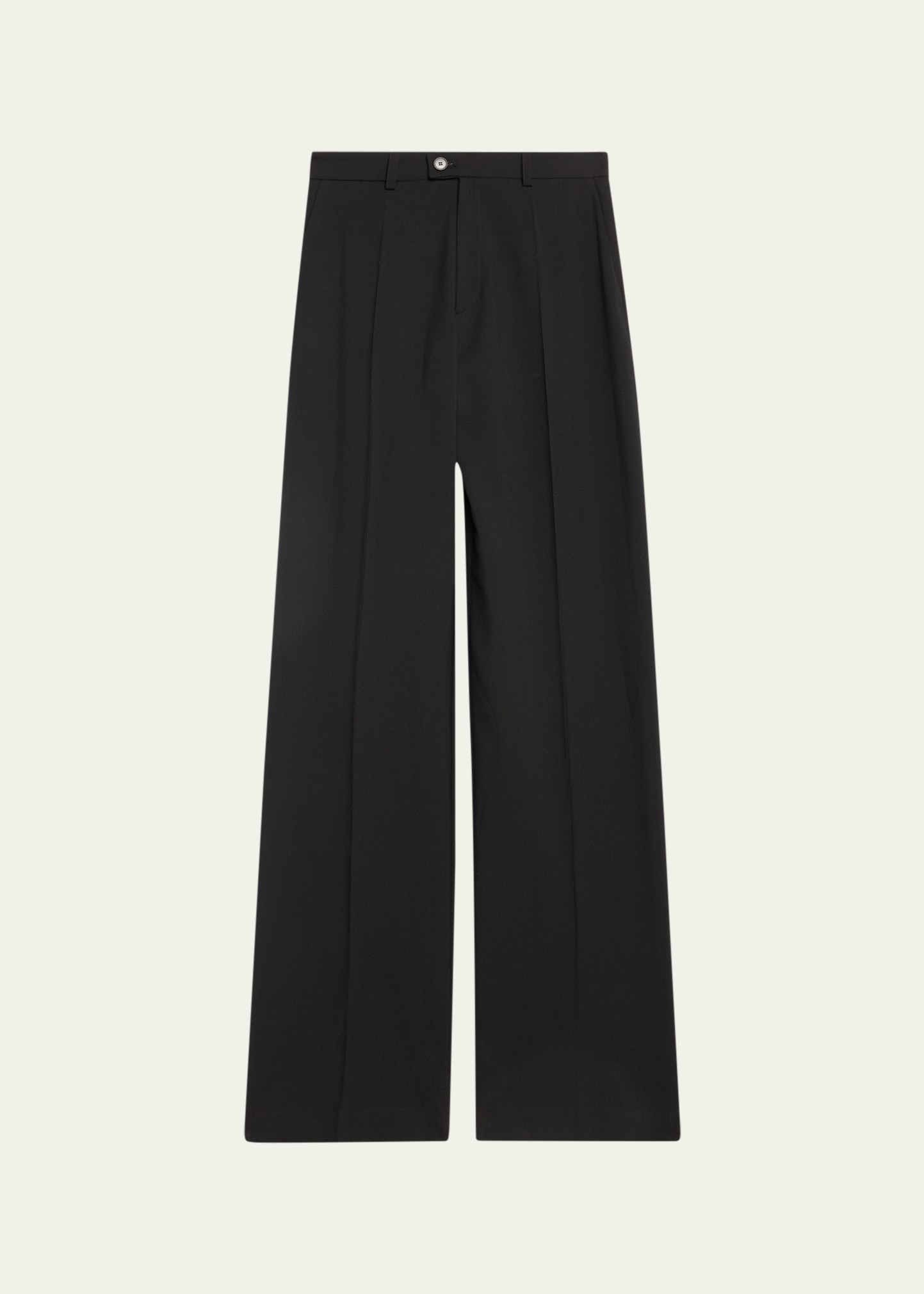 Classic Wide Leg Wool Pants - 1