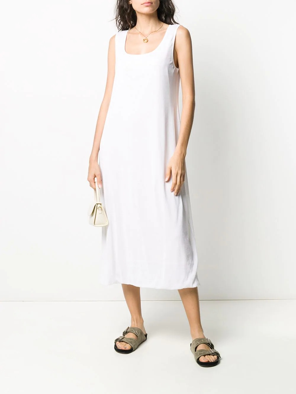 scoop-neck sleeveless midi dress - 2