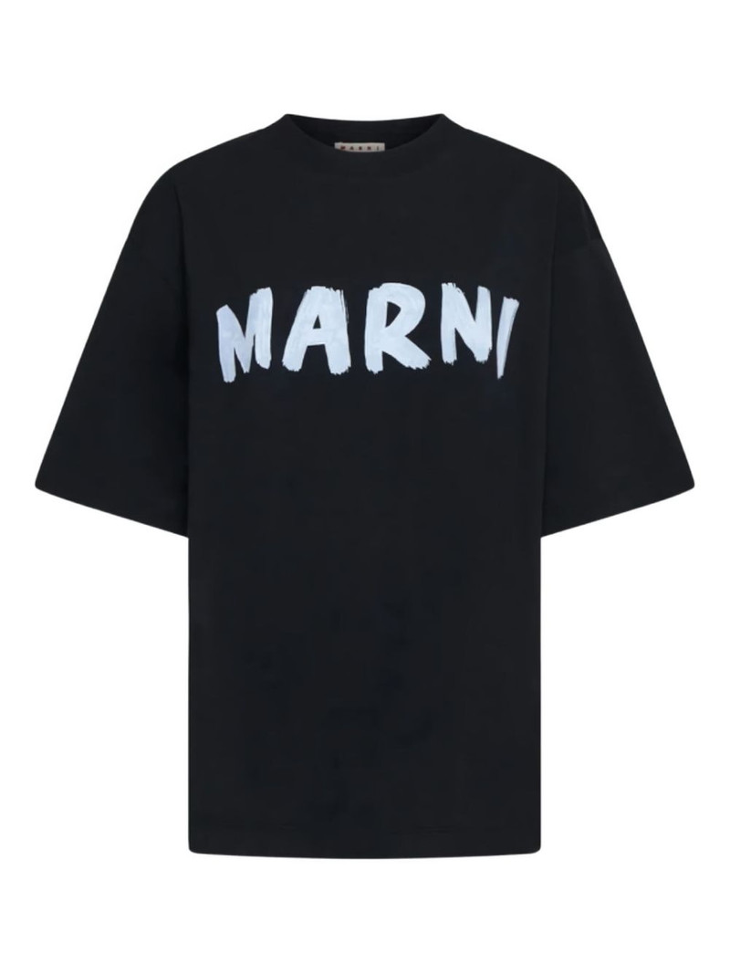 logo-print round-neck T-shirt 1