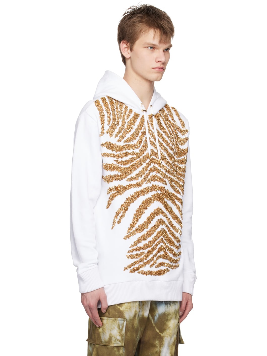 White Zebra Stripes Hoodie - 2