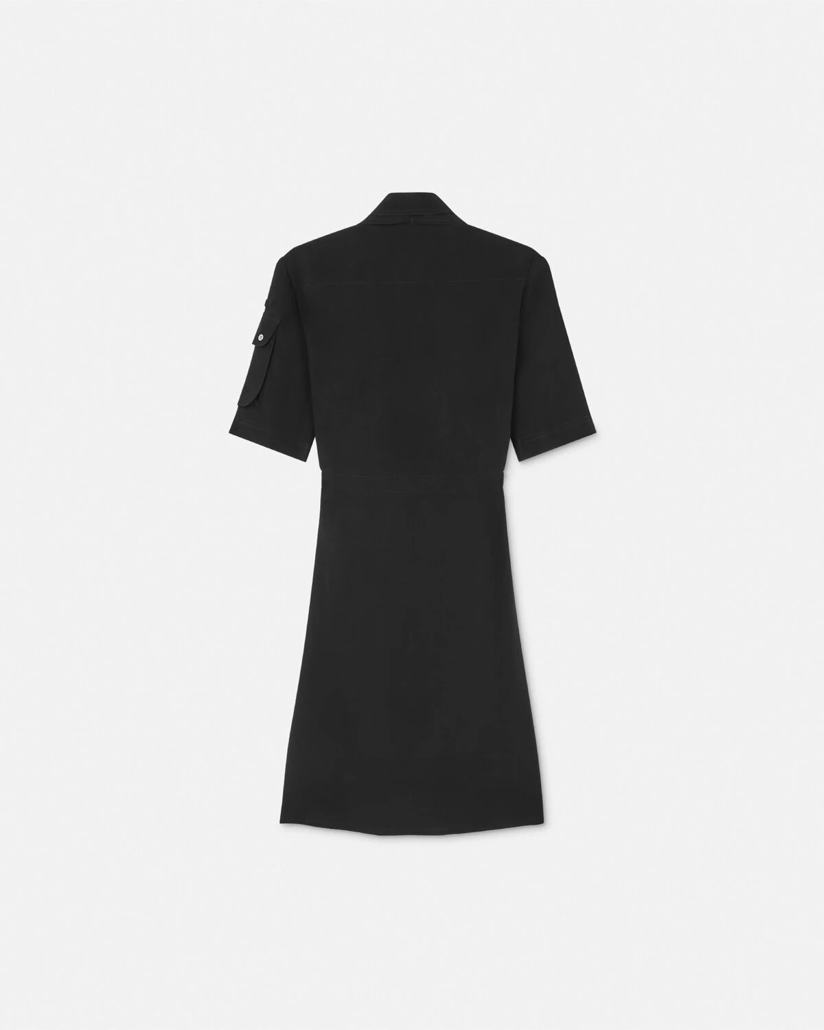 Cargo Lavallière Silk Mini Shirt Dress - 3