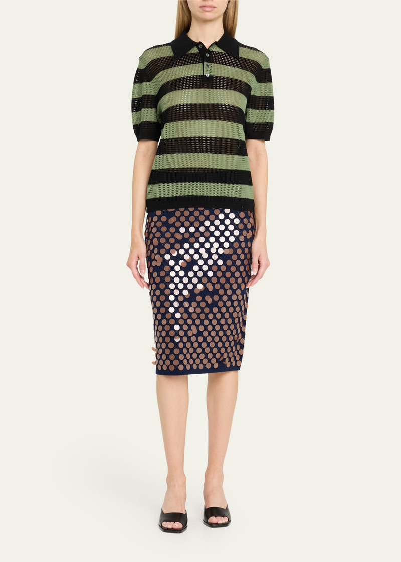 ZANKOV Luke Stripe Merino Wool Polo Top outlook