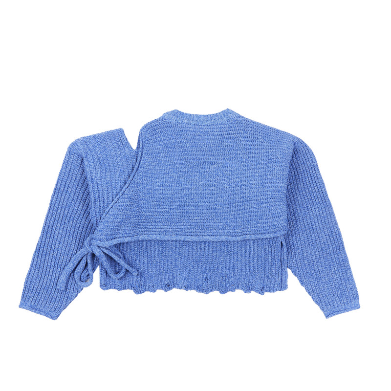OTTOLINGER OTTOLINGER Knitted Deconstructed Wrap Knit Blue outlook