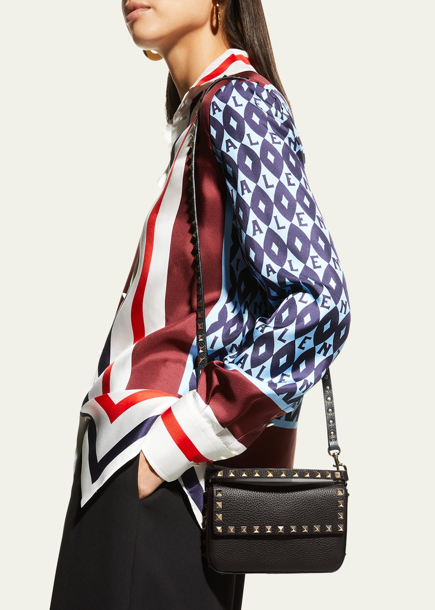Rockstud Top Handle Shoulder Bag - 5