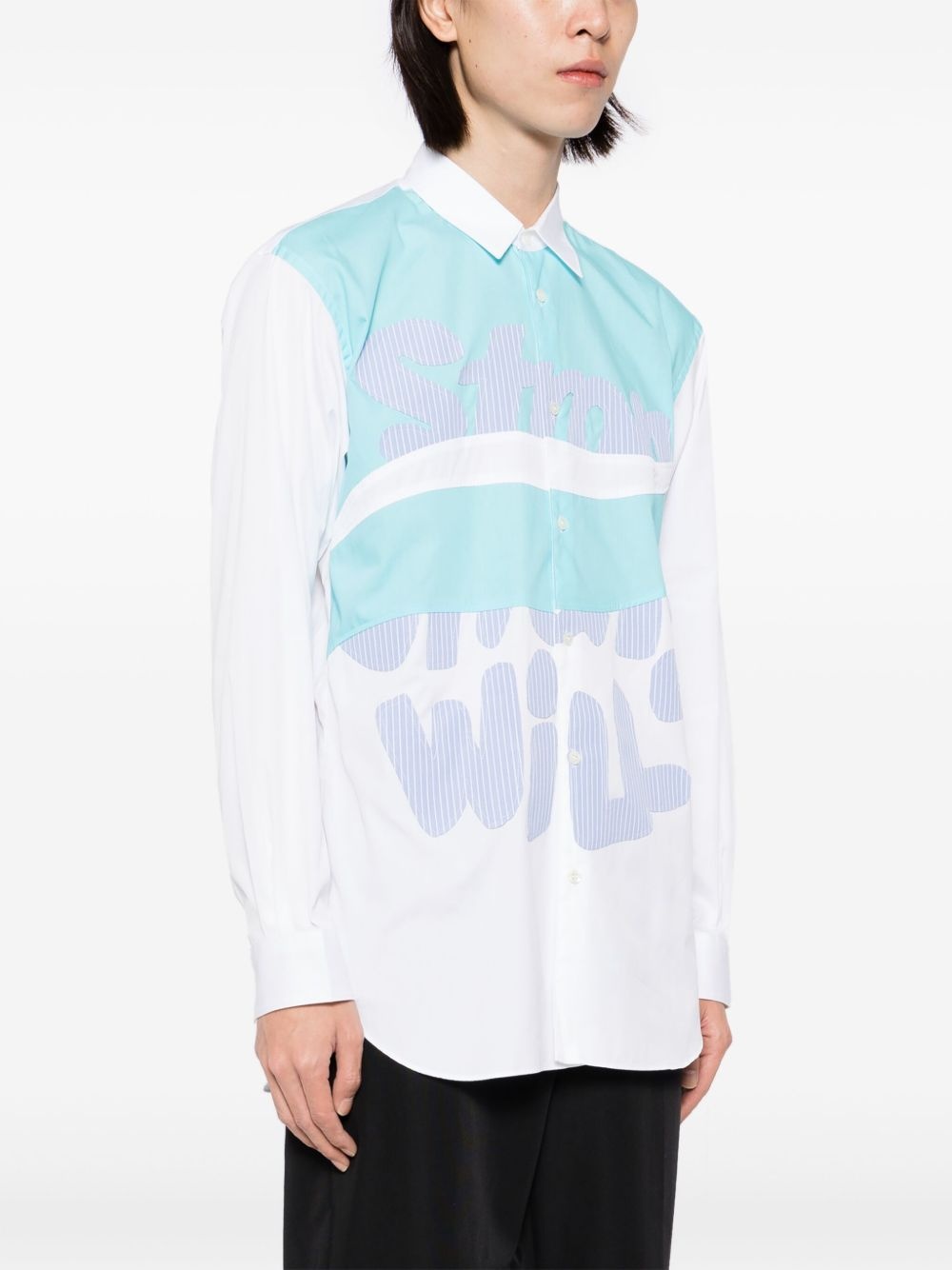 patchwork shirt - 3