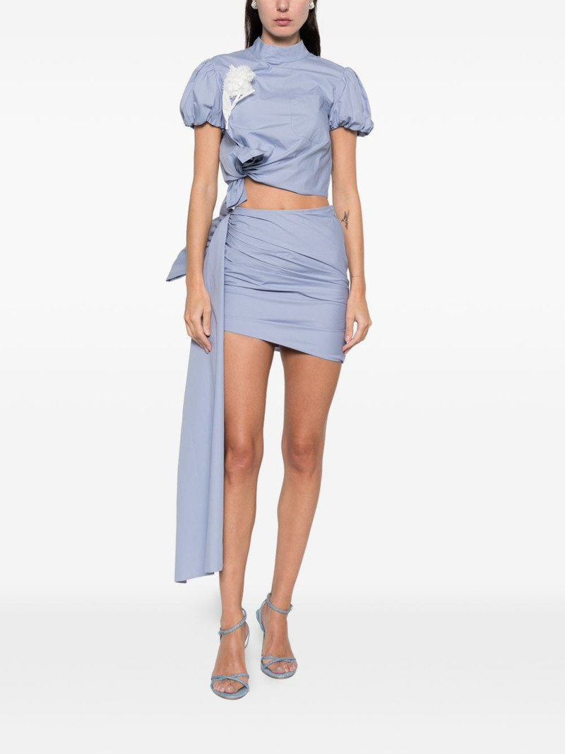 self-portrait floral-appliqué blouse outlook