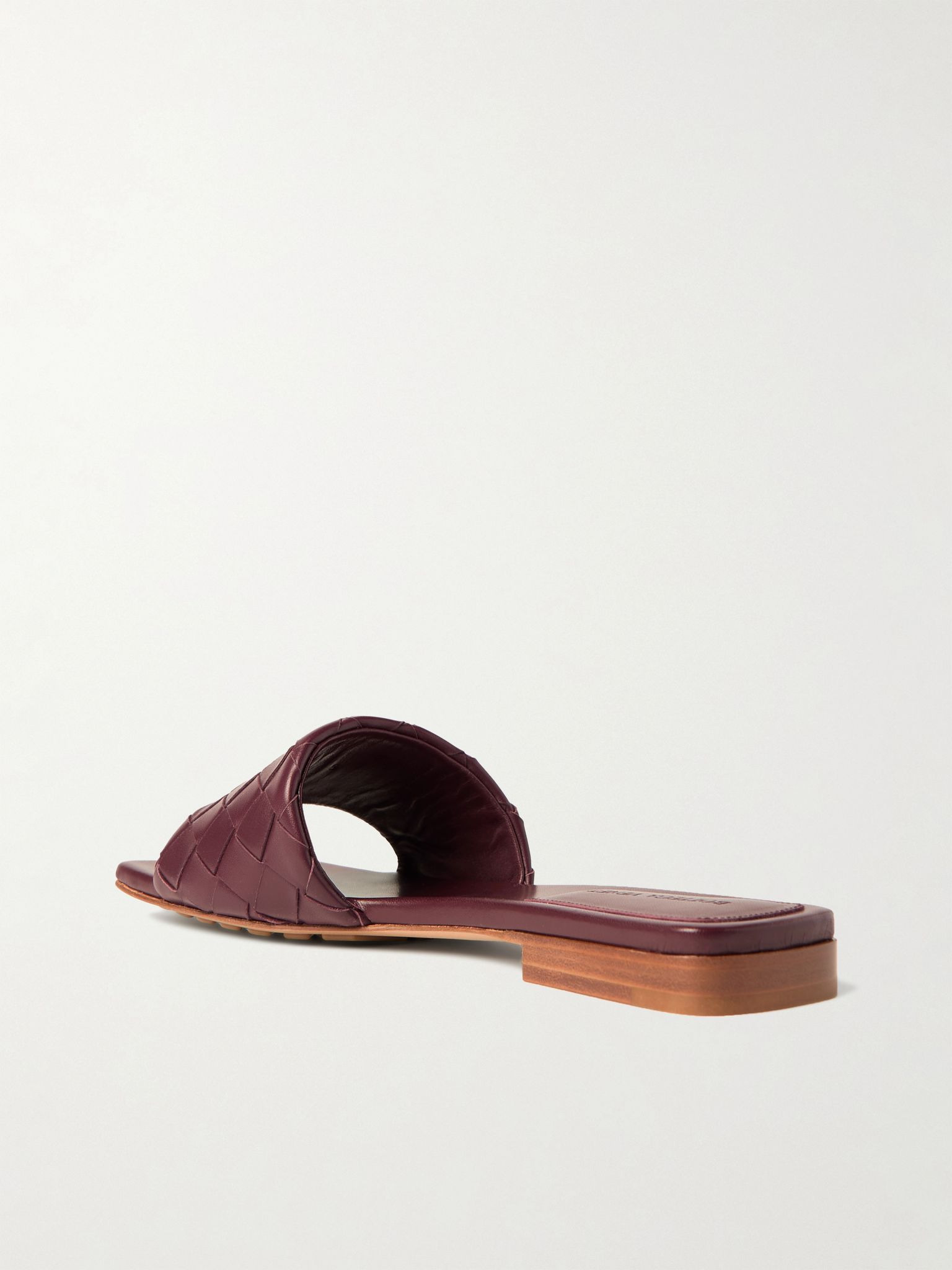 Parco intrecciato leather slides Red - 3