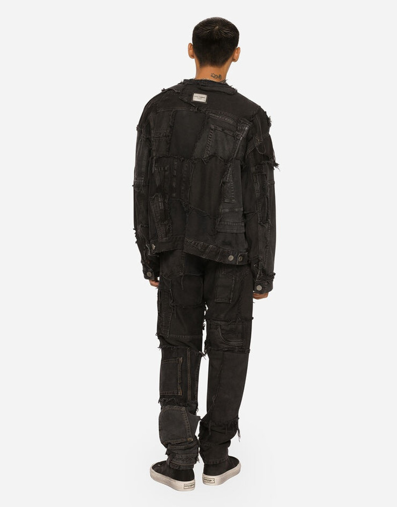 Dolce & Gabbana Stretch patchwork denim jacket outlook