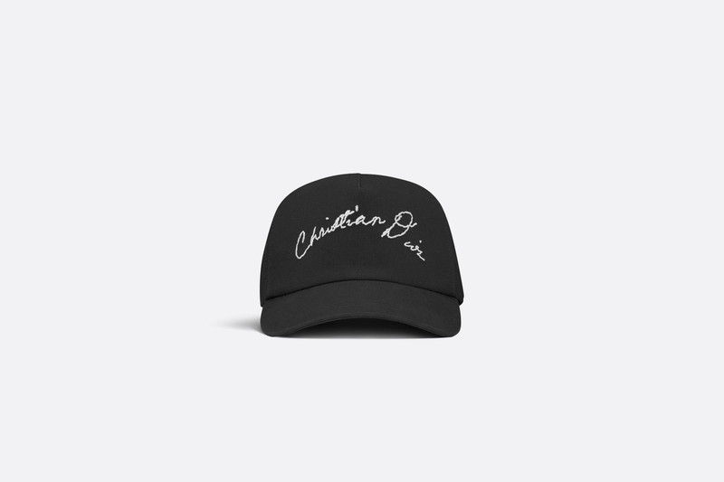 Baseball Cap with Handwritten Christian Dior Signature 4