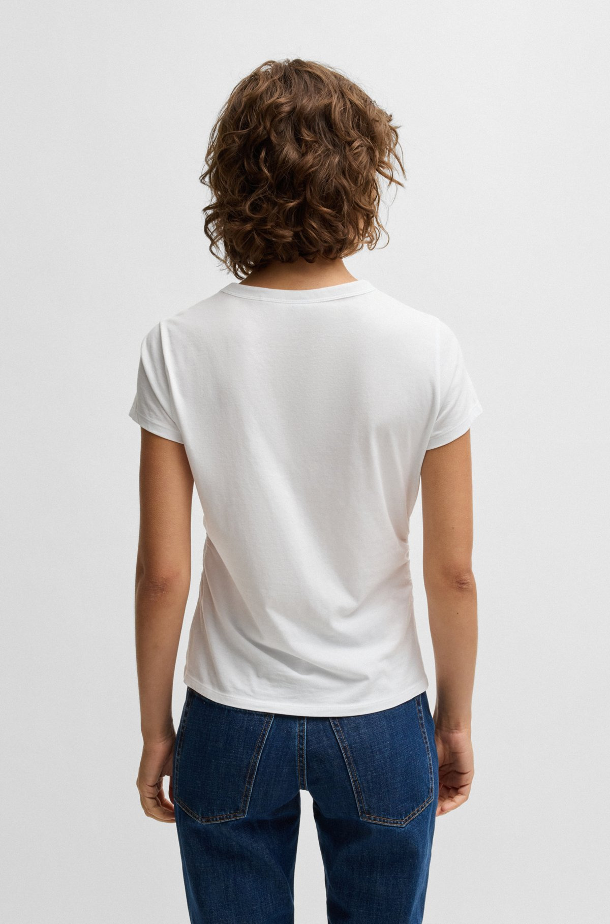 FITTED T-SHIRT IN COTTON WITH CRYSTAL-STUDDED CHILI PEPPER - 4