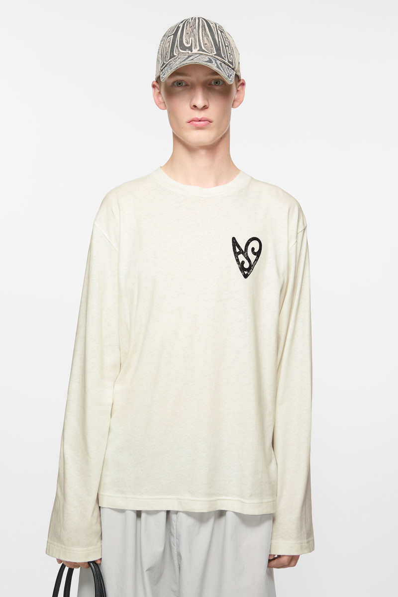 Acne Studios Logo t-shirt - Relaxed fit - Optic White outlook