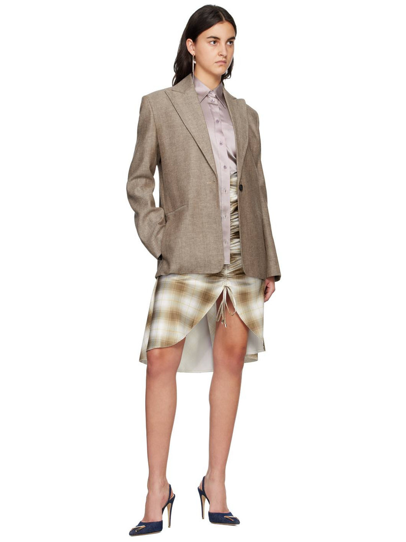 GIA STUDIOS Brown Striped Blazer outlook