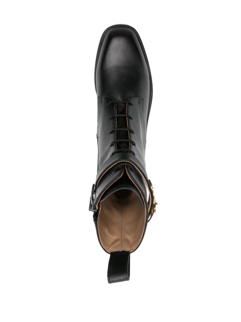 Eagle-logo leather boots - 4