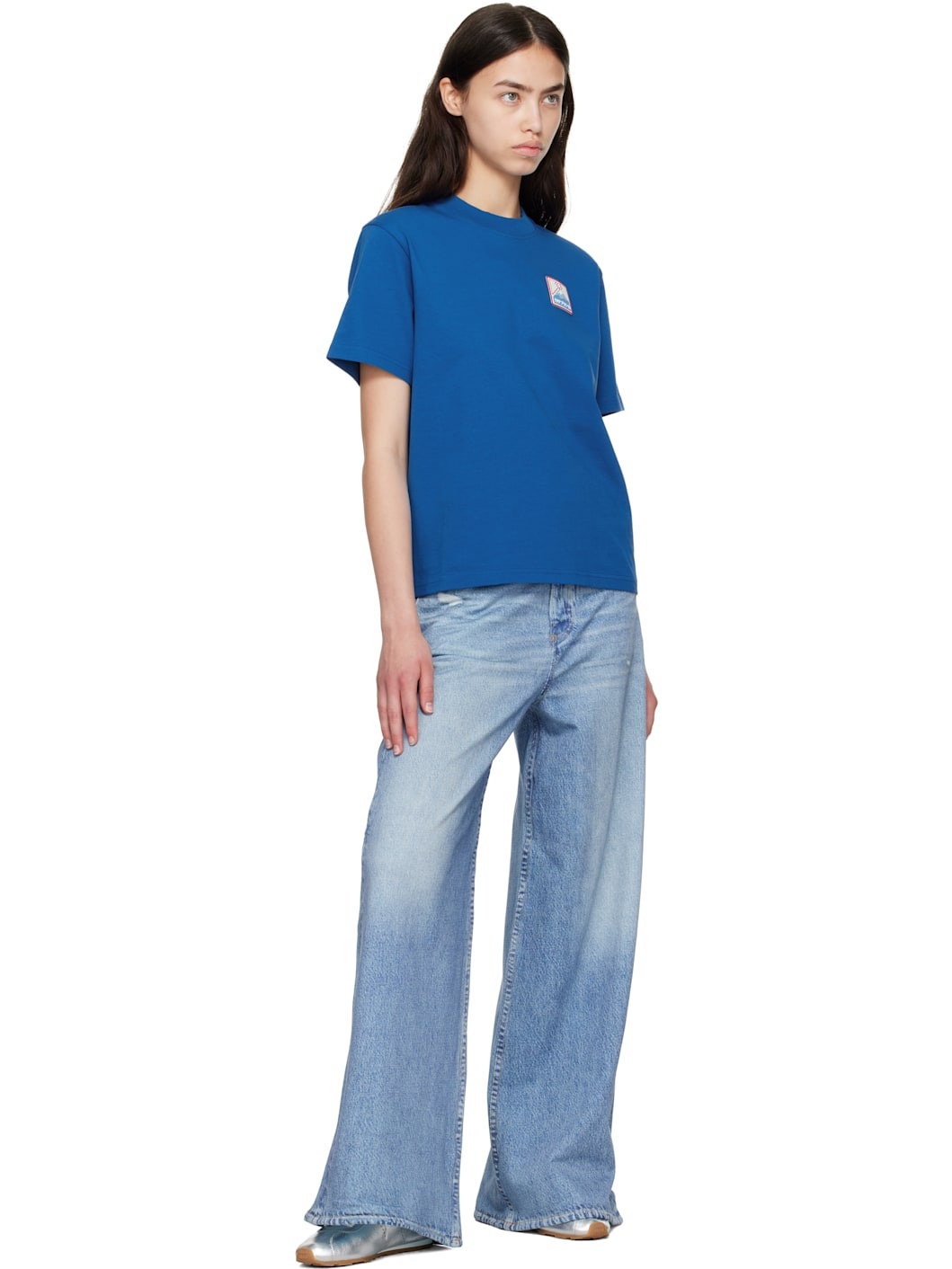 Blue Mount Fuji Rubber Patch T-shirt - 4