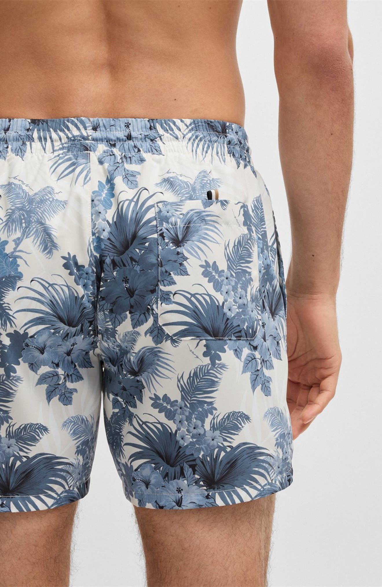 BOSS Piranha Swim Trunks in Open Blue at Nordstrom - 3