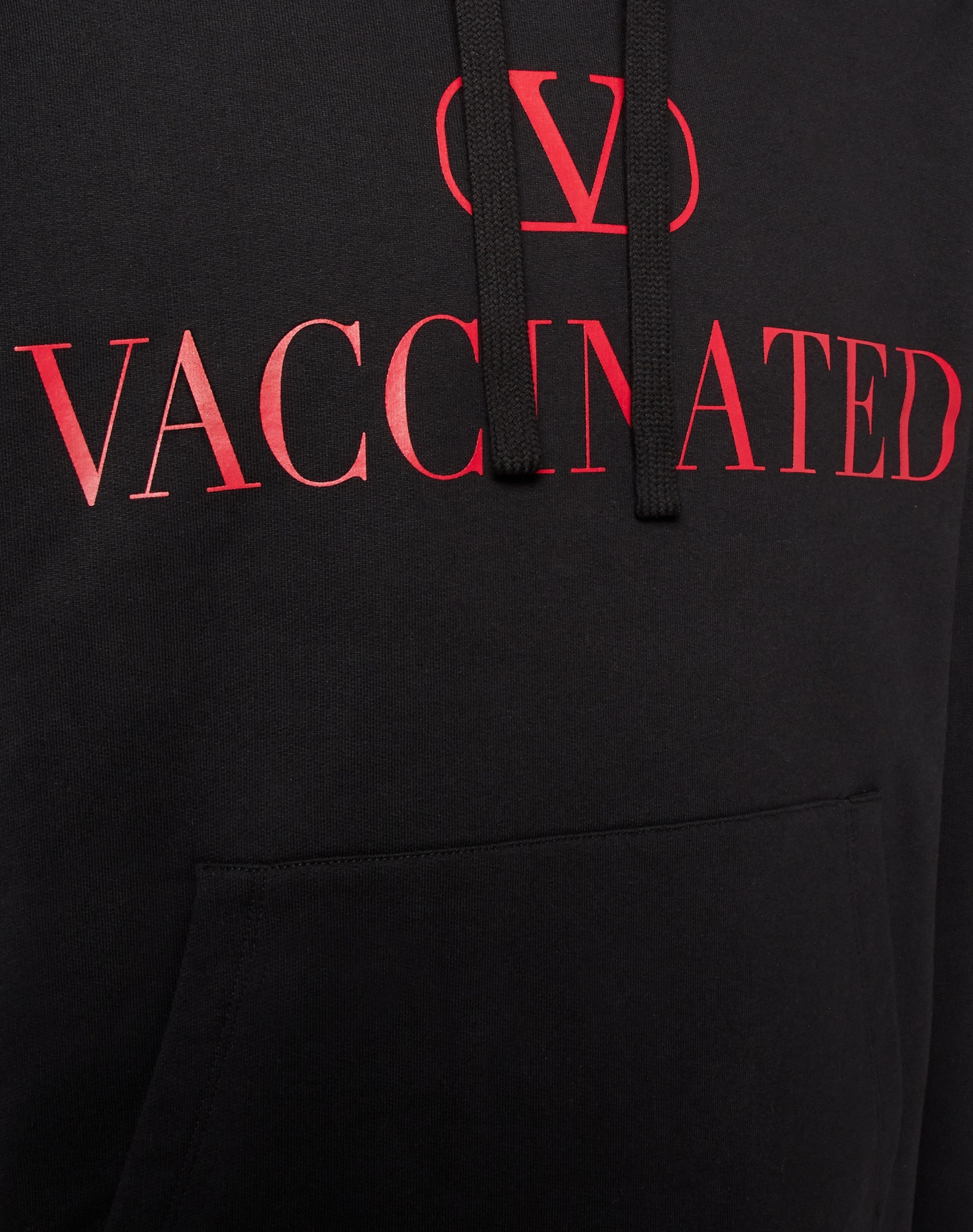 HOODED SWEATSHIRT WITH (V) VACCINATED PRINT - 5