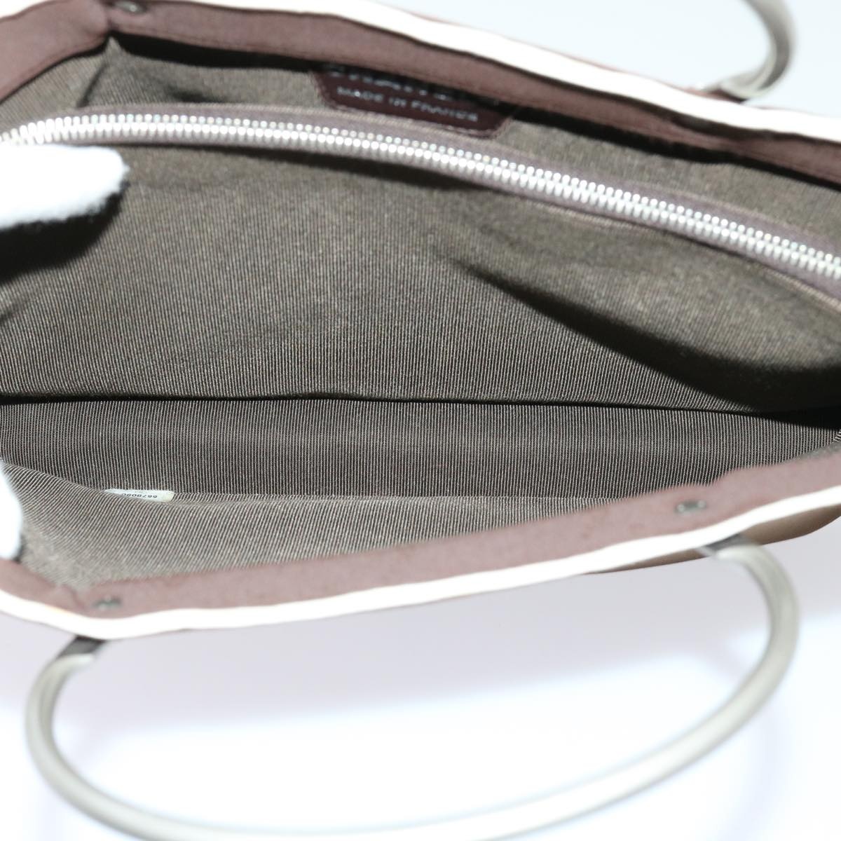CHANEL Hand Bag Nylon Brown CC - 14