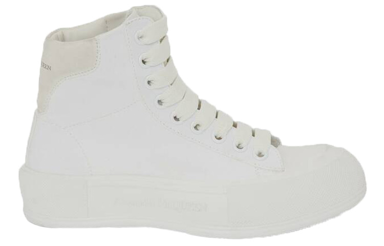 (WMNS) Alexander McQueen Deck High-Top Sneakers 'White' 666381W4MV79000 - 2