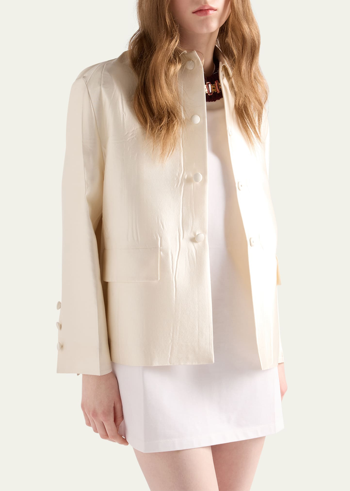 Silk-Wool Single-Breasted Evening Jacket - 4