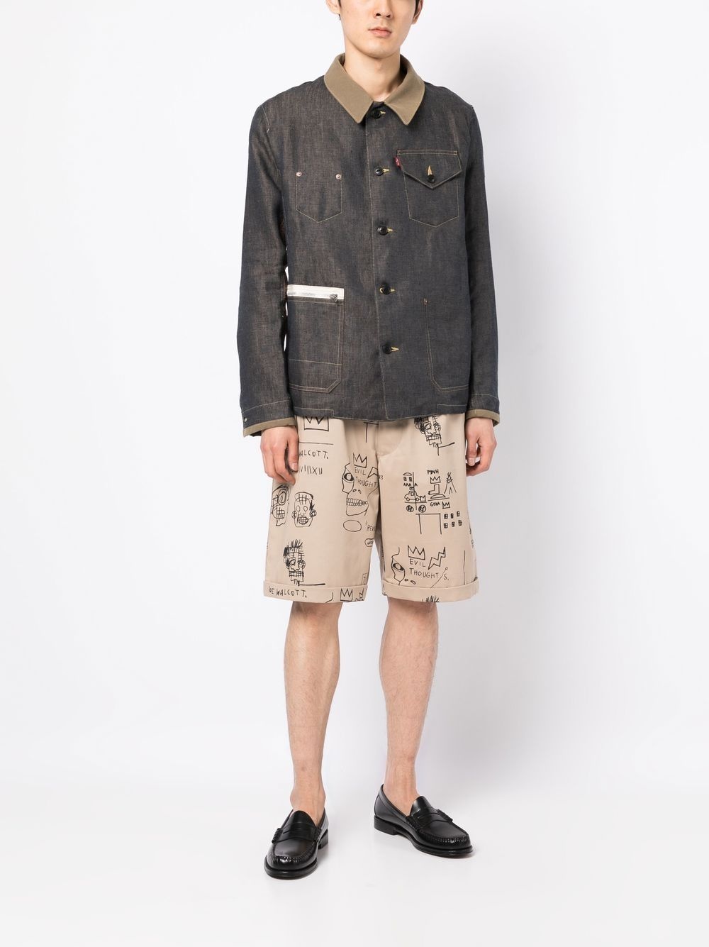 Basquiat-style chino shorts - 2