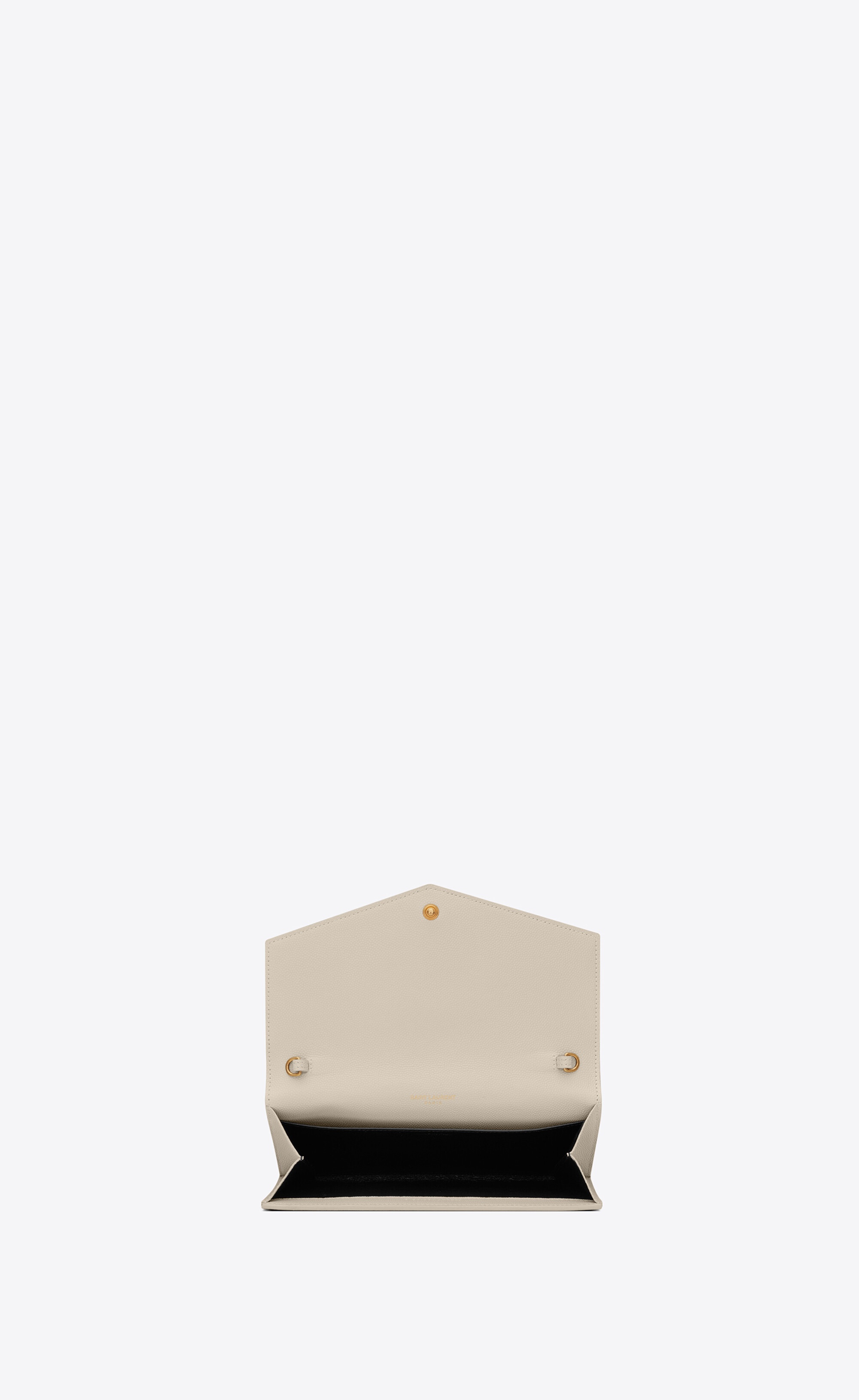 uptown chain wallet in grain de poudre embossed leather - 6