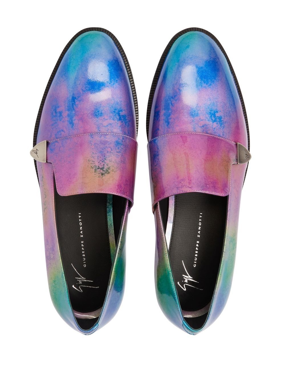 Eflamm multicolour-print leather loafers - 4