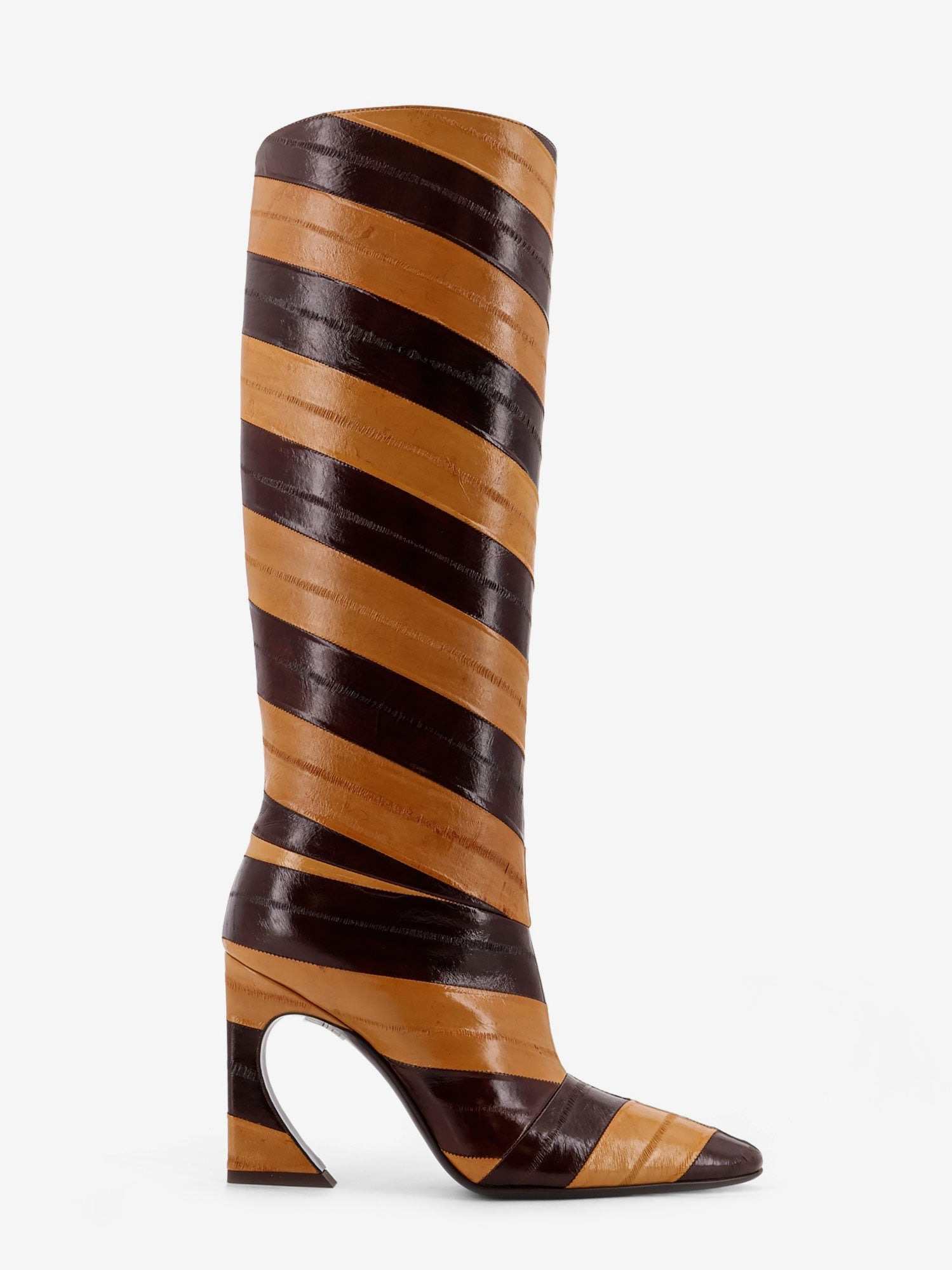 Fendi Fendi Arco Hagfish Leather Boots - 1
