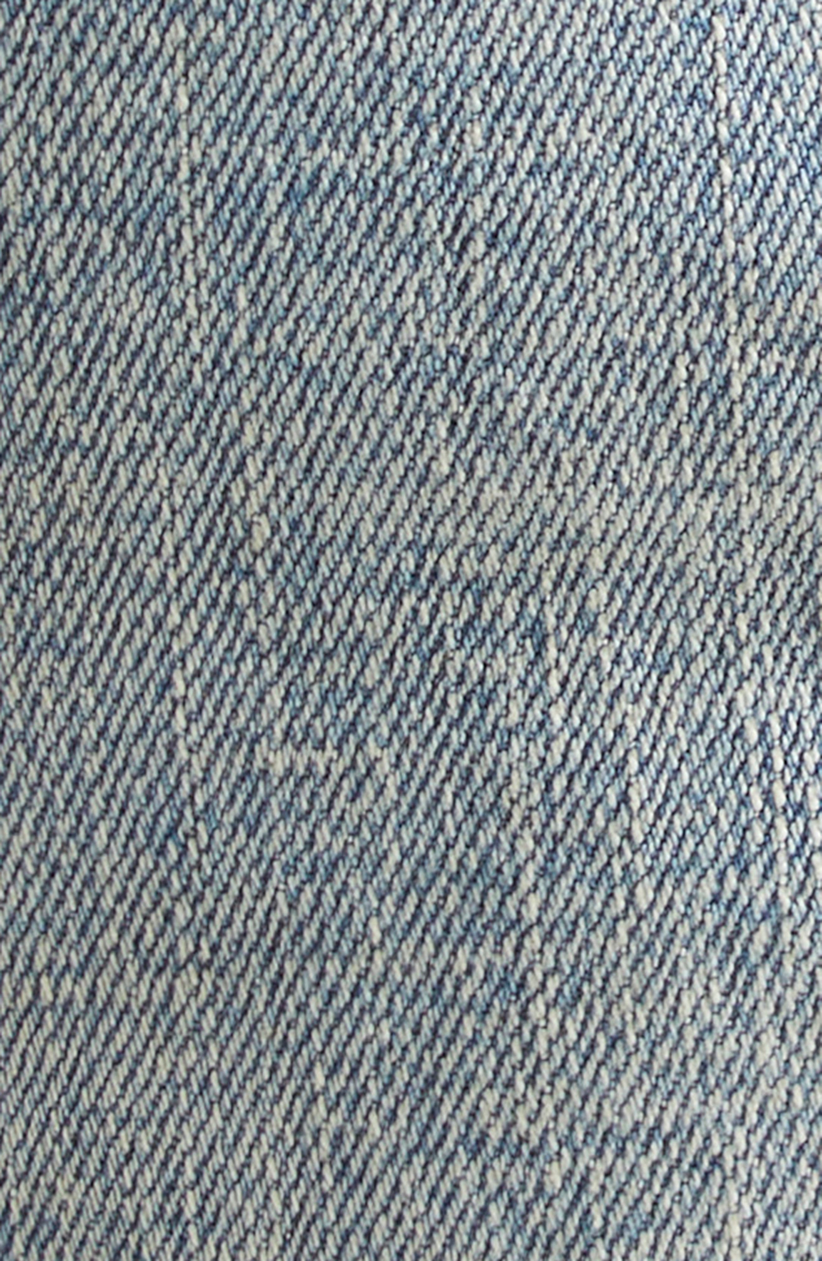 R13 Distressed Straight Leg Jeans in Patton Blue Stretch at Nordstrom - 6