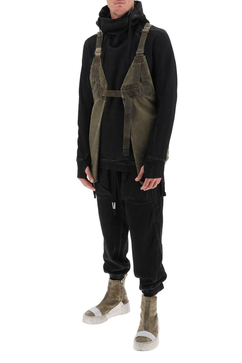 Boris Bidjan Saberi Twisted hoodie in coated cotton Boris Bidjan Saberi outlook