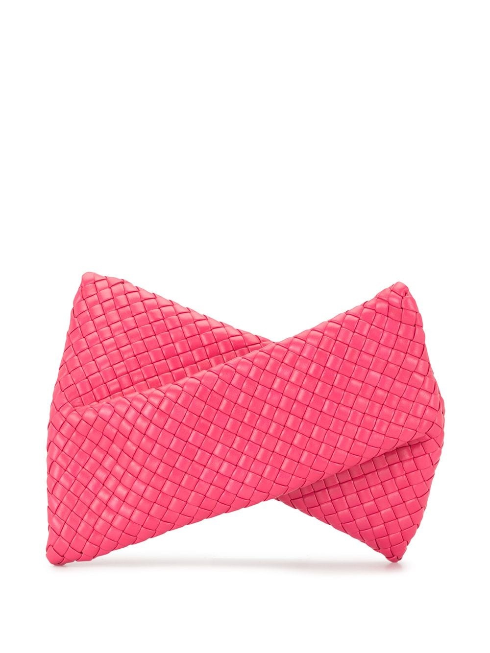 woven-effect clutch bag - 1