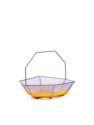 Marni MARNI MARKET IRON HEXAGONAL FRUIT HOLDER WITH LILAC YELLOW AND BROWN PVC outlook