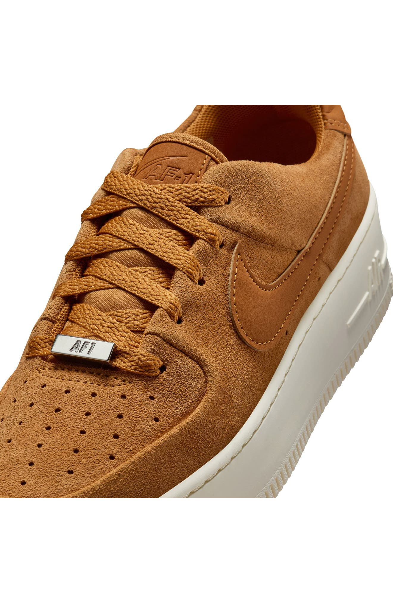 Nike Air Force 1 Sage Low Platform Sneaker in Desert/Ochre/Ivory at Nordstrom - 8