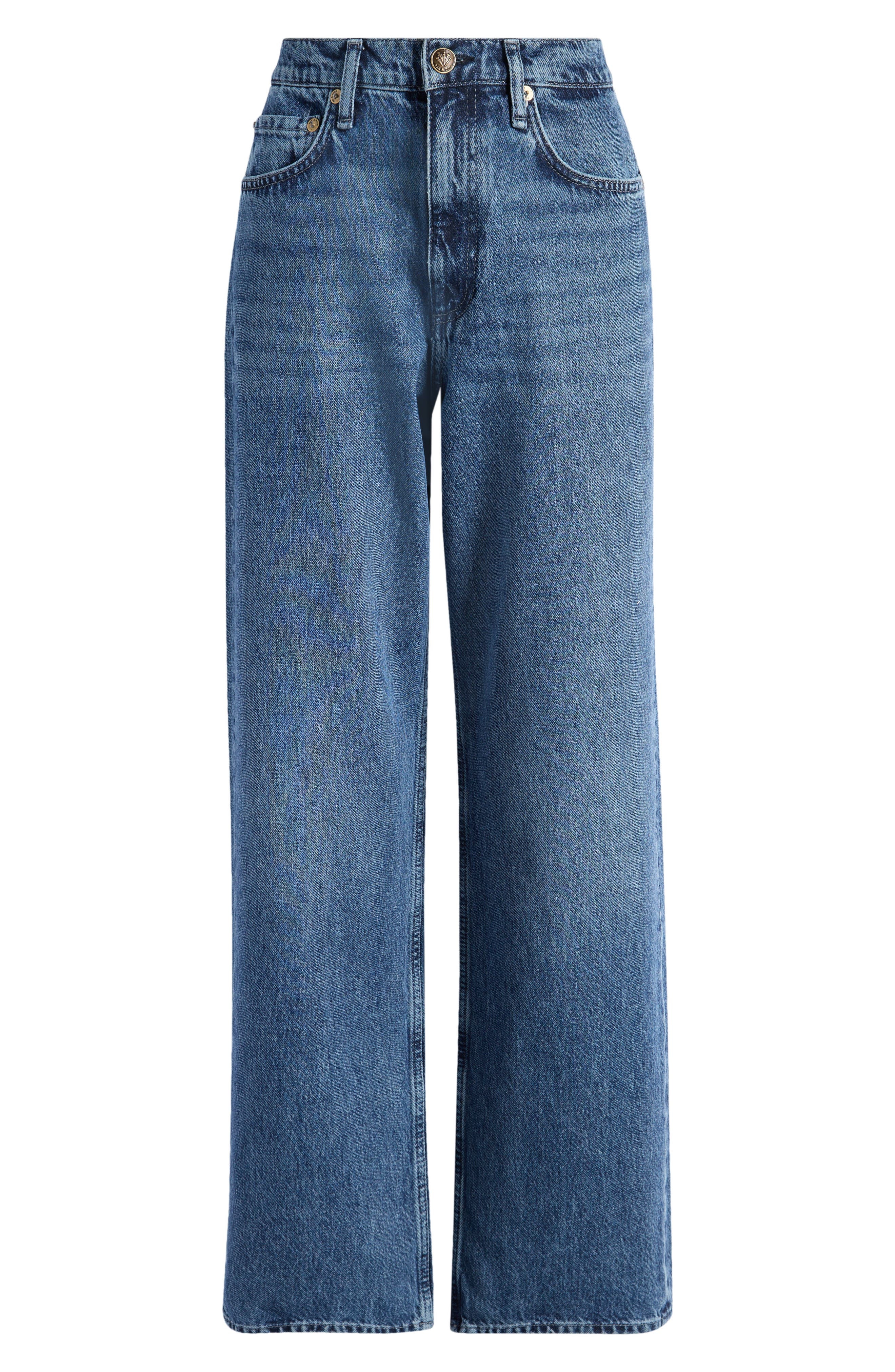 rag & bone Shea High Rise Relaxed Straight Leg Jeans in Adeline at Nordstrom - 5