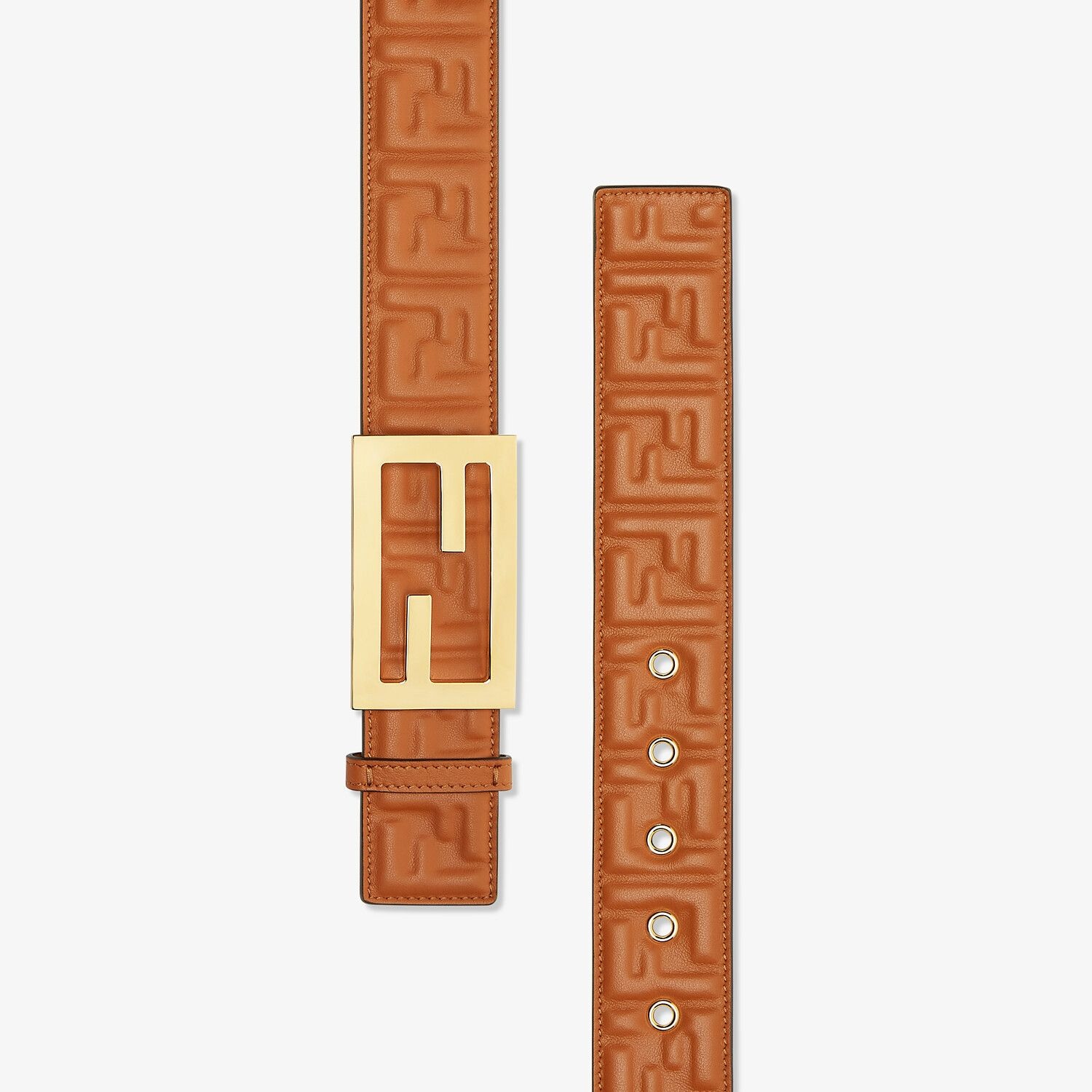 Brown leather belt - 2